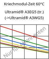 Kriechmodul-Zeit 60°C, Ultramid® A3EG5 (trocken), PA66-GF25, BASF