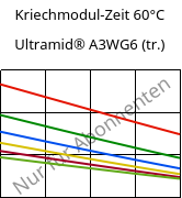Kriechmodul-Zeit 60°C, Ultramid® A3WG6 (trocken), PA66-GF30, BASF