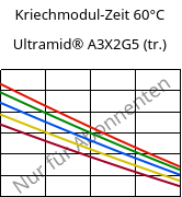 Kriechmodul-Zeit 60°C, Ultramid® A3X2G5 (trocken), PA66-GF25 FR(52), BASF