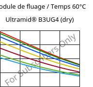 Module de fluage / Temps 60°C, Ultramid® B3UG4 (sec), PA6-GF20 FR(30), BASF